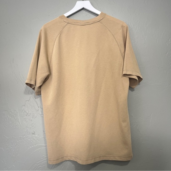 Ariat men’s short sleeve shirt size large wheat tan colored waffle texture - Picture 6 of 7